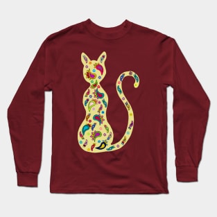 Paisley Cat Long Sleeve T-Shirt